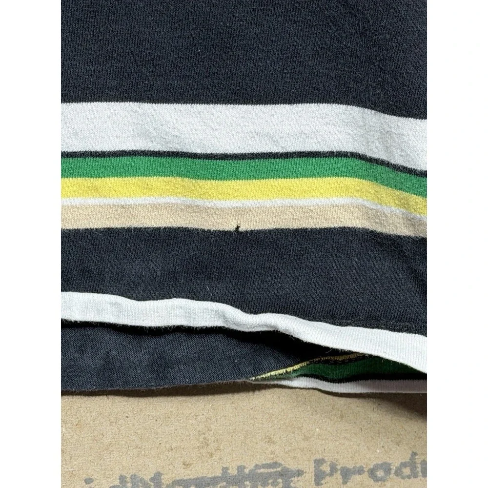 GUESS Originals Striped T-Shirt Men’s Medium Multicolor Embroidered Logo Retro - Picture 5 of 5